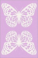 Круглый ковер SOFT Butterfly rose Бабочки