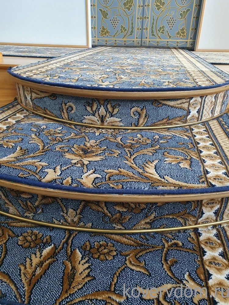 Ковровая композиция в храм 39-38 сине-голубая